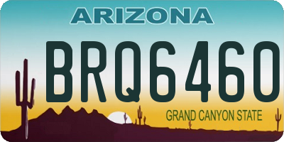 AZ license plate BRQ6460