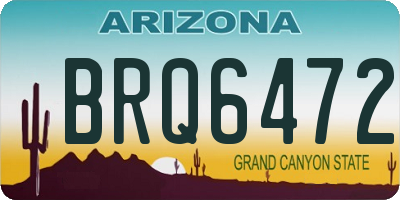 AZ license plate BRQ6472