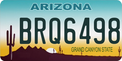 AZ license plate BRQ6498
