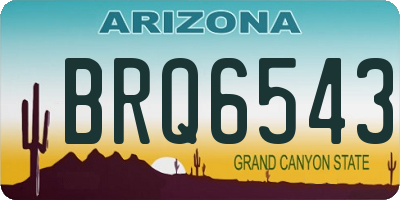AZ license plate BRQ6543