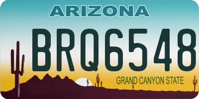 AZ license plate BRQ6548