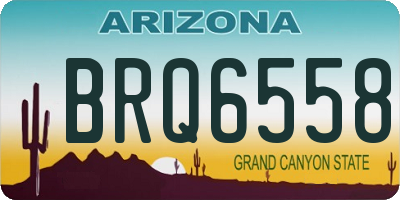 AZ license plate BRQ6558