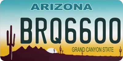 AZ license plate BRQ6600