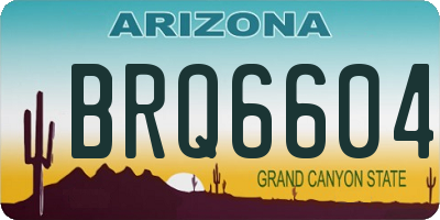 AZ license plate BRQ6604
