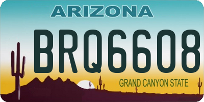 AZ license plate BRQ6608