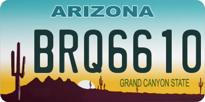 AZ license plate BRQ6610