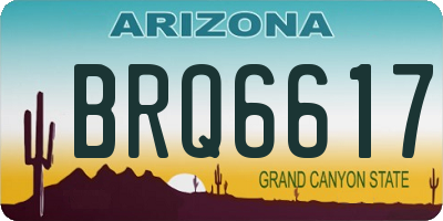 AZ license plate BRQ6617