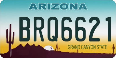 AZ license plate BRQ6621