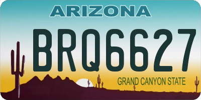 AZ license plate BRQ6627