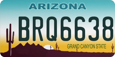 AZ license plate BRQ6638