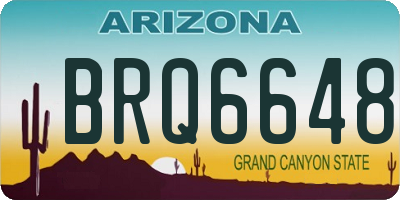 AZ license plate BRQ6648