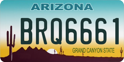 AZ license plate BRQ6661