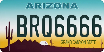 AZ license plate BRQ6666