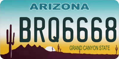 AZ license plate BRQ6668