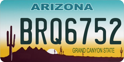 AZ license plate BRQ6752