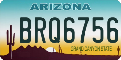 AZ license plate BRQ6756