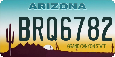 AZ license plate BRQ6782