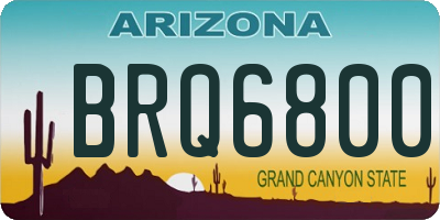 AZ license plate BRQ6800