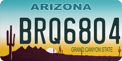 AZ license plate BRQ6804