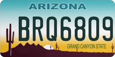 AZ license plate BRQ6809