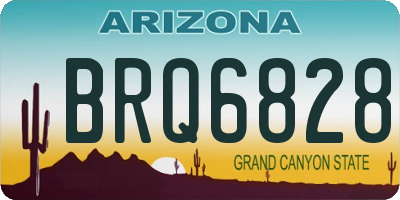 AZ license plate BRQ6828