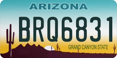 AZ license plate BRQ6831