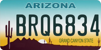 AZ license plate BRQ6834