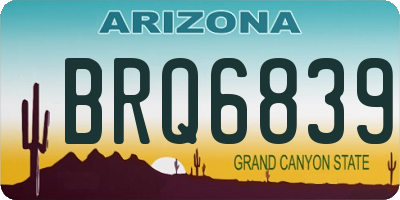 AZ license plate BRQ6839