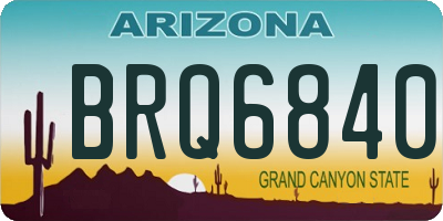 AZ license plate BRQ6840