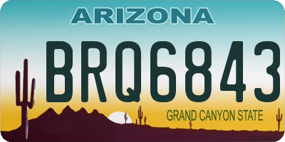 AZ license plate BRQ6843