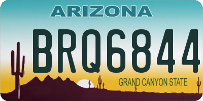 AZ license plate BRQ6844