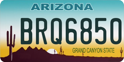 AZ license plate BRQ6850