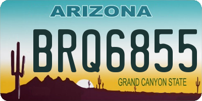 AZ license plate BRQ6855