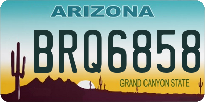 AZ license plate BRQ6858