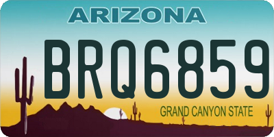 AZ license plate BRQ6859