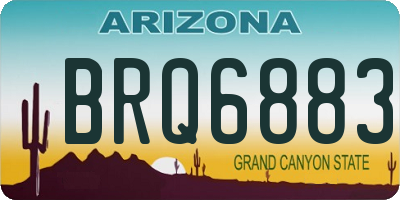 AZ license plate BRQ6883