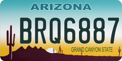 AZ license plate BRQ6887