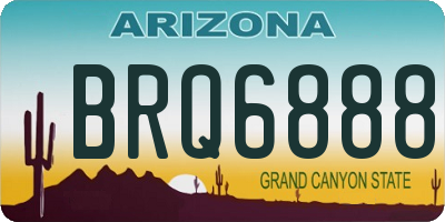 AZ license plate BRQ6888