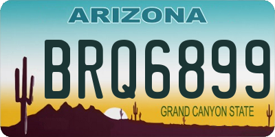 AZ license plate BRQ6899