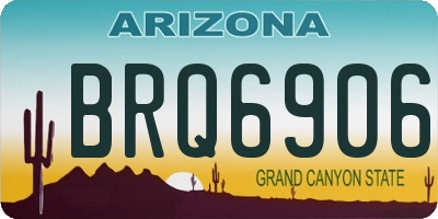 AZ license plate BRQ6906