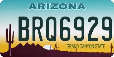 AZ license plate BRQ6929