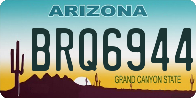 AZ license plate BRQ6944