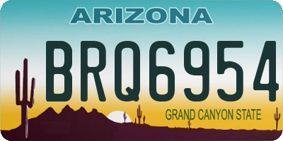 AZ license plate BRQ6954