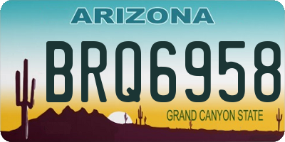 AZ license plate BRQ6958