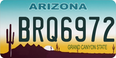 AZ license plate BRQ6972