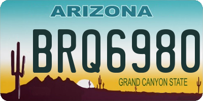 AZ license plate BRQ6980
