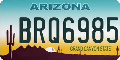 AZ license plate BRQ6985