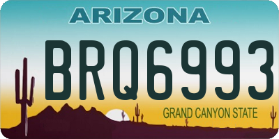 AZ license plate BRQ6993