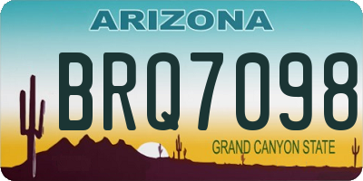 AZ license plate BRQ7098