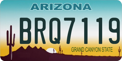 AZ license plate BRQ7119